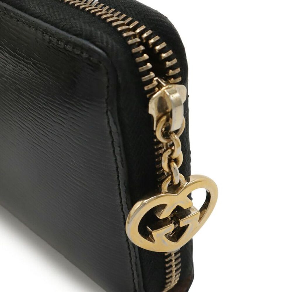 Gucci Shiny Leather Lovely Zip Wallet Black - Picture 4 of 9